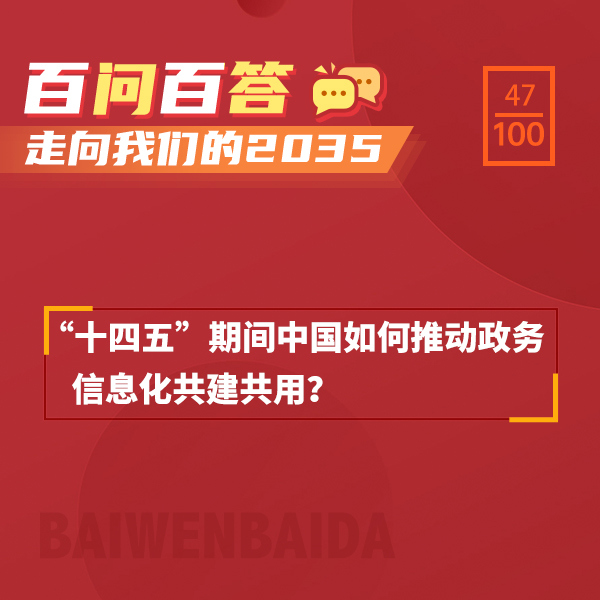 “十四五”期间中国如何推动政务信息化共建共用？